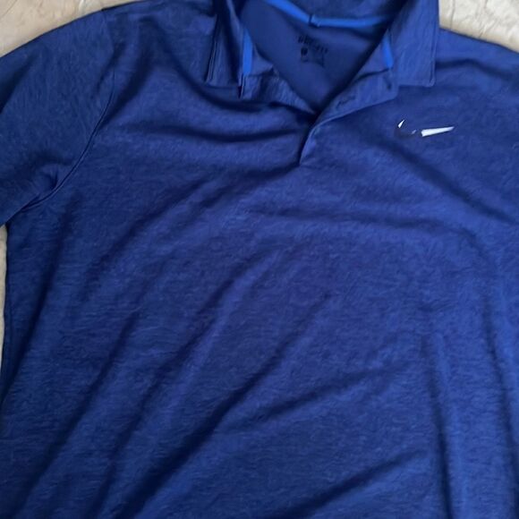 Nike mens dri fot polo in heathered royal blue sz XL good condition - Picture 2 of 3
